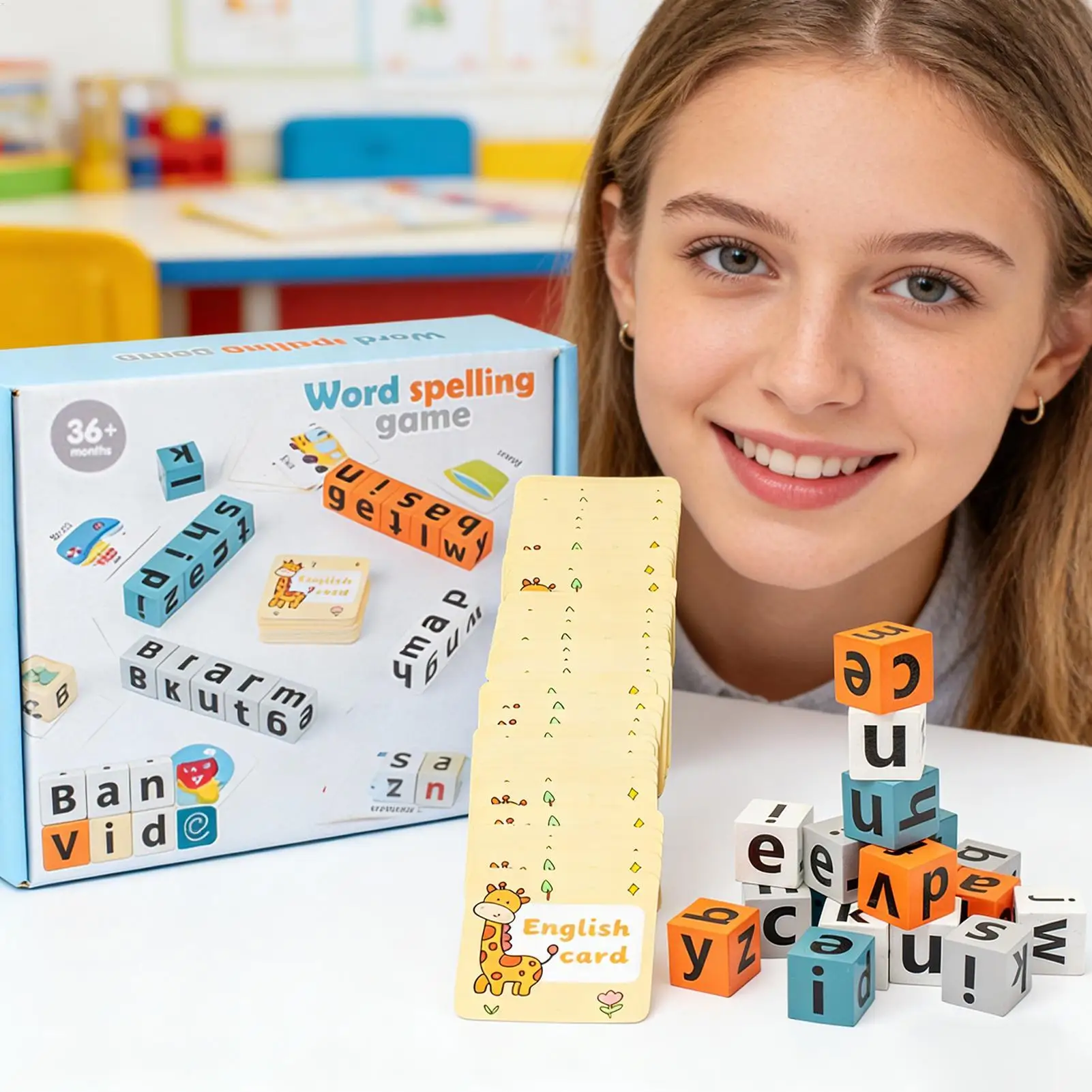 Kindergarten Learning Games Wooden Interactive Alphabet Spelling Learning Toy Kids Word Spelling Games for Kids Boys Girls
Kindergarten Learning Games Wooden Interactive Alphabet Spelling Learning Toy Kids Word Spelling Games for Kids Boys Girls