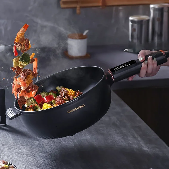 Changhong electric wok multifunctional electric cooking pot household steaming, frying and frying non-stick electric hot pot
Changhong electric wok multifunctional electric cooking pot household steaming, frying and frying non-stick electric hot pot