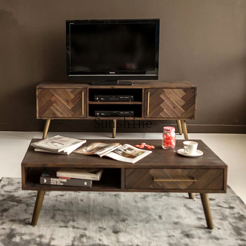 Nordic light luxury solid wood coffee table TV cabinet combination living room multi-functional storage
Nordic light luxury solid wood coffee table TV cabinet combination living room multi-functional storage