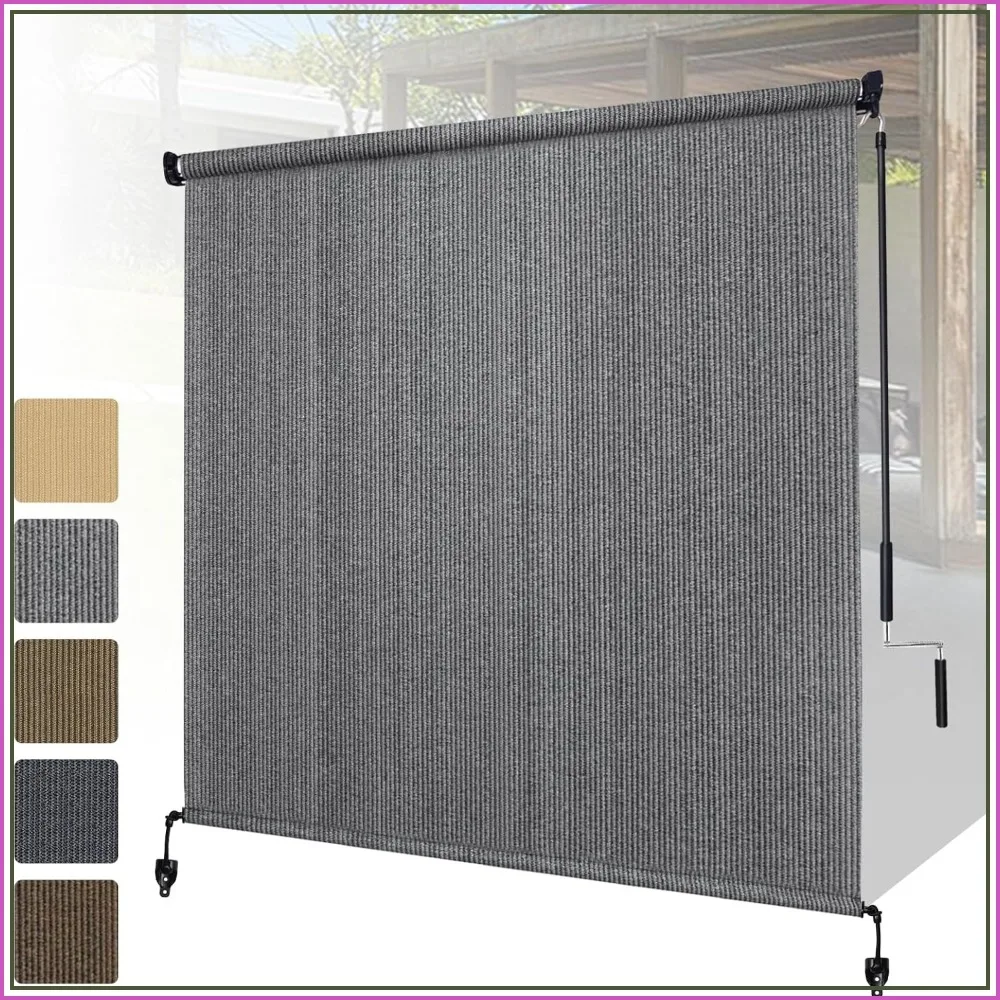 Outdoor Roller Shades with Splicing Design, 8' W x 8' H Cordless Patio Blinds, UV Blocking Sun Shade for Porch, Gazebo, Pergola, Balcony, Gray
Outdoor Roller Shades with Splicing Design, 8' W x 8' H Cordless Patio Blinds, UV Blocking Sun Shade for Porch, Gazebo, Pergola, Balcony, Gray
