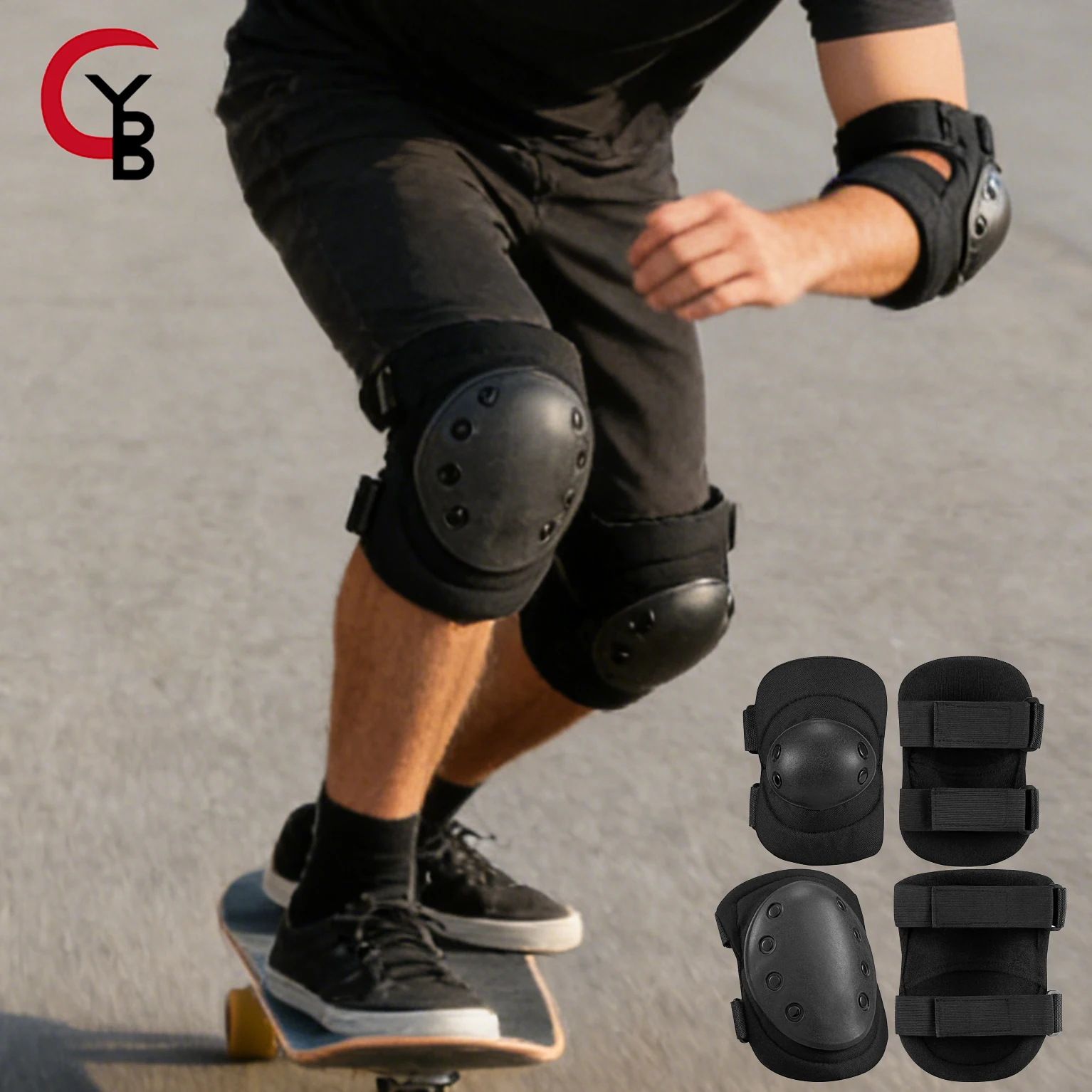 YANBIGUO 1 Pair Knee Pads & 1 Pair Elbow Pads, Tactical Protective Gear for Airsoft, Paintball, Hunting, Outdoor Activities
YANBIGUO 1 Pair Knee Pads & 1 Pair Elbow Pads, Tactical Protective Gear for Airsoft, Paintball, Hunting, Outdoor Activities