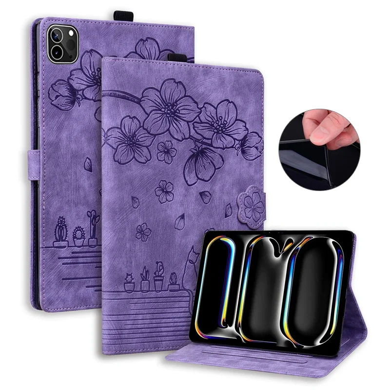 For Funda iPad Pro 11 2024 Case 5 5th Generation Cute Cat Flower Butterfly Embossed Magnetic TPU Shell for iPad Pro 11 M4 Cover
For Funda iPad Pro 11 2024 Case 5 5th Generation Cute Cat Flower Butterfly Embossed Magnetic TPU Shell for iPad Pro 11 M4 Cover