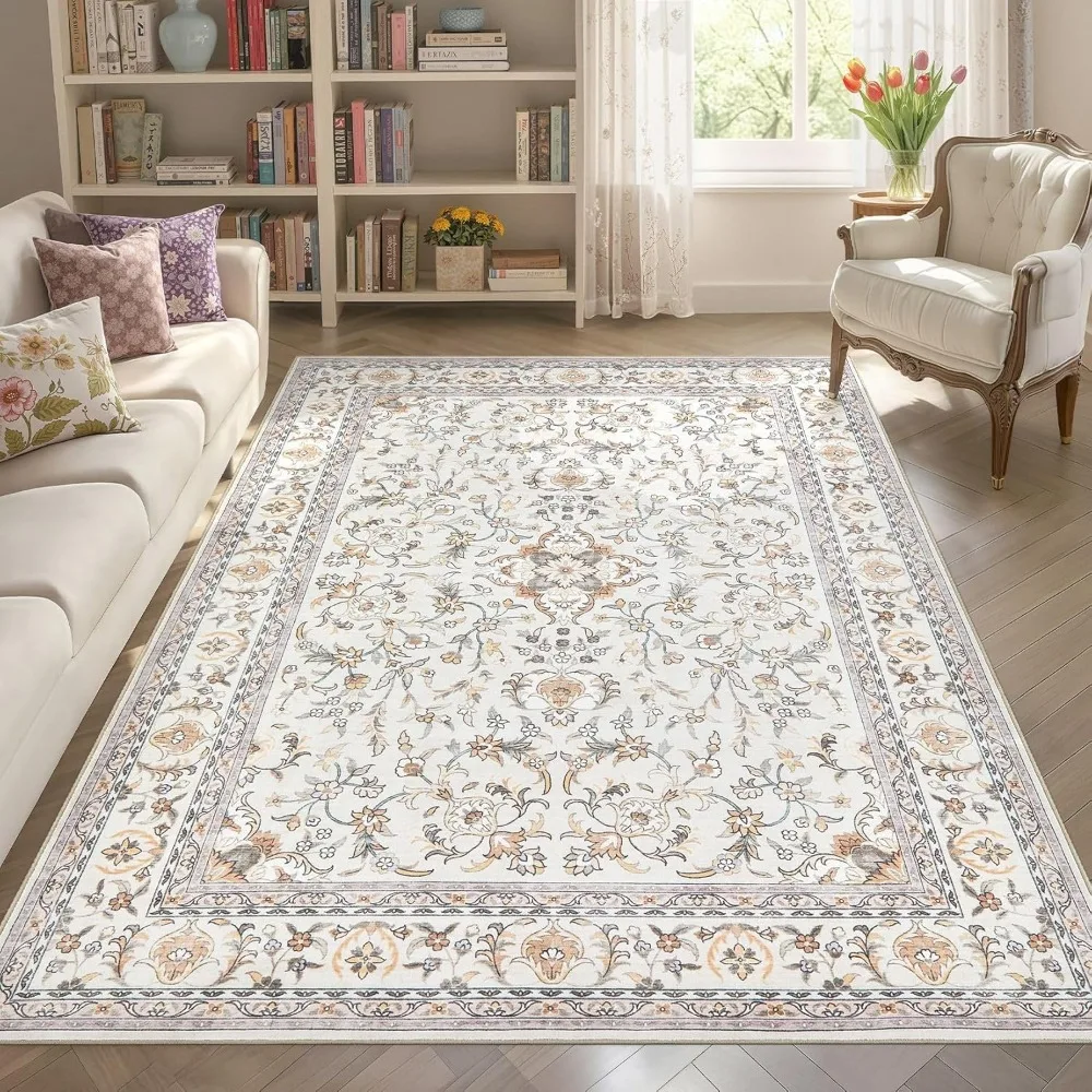 Crystal velvet carpetArea Rug Living Room Rugs: Washable Vintage Floral Oriental Farmhouse Large Thin Indoor Carpet for Bedr
Crystal velvet carpetArea Rug Living Room Rugs: Washable Vintage Floral Oriental Farmhouse Large Thin Indoor Carpet for Bedr
