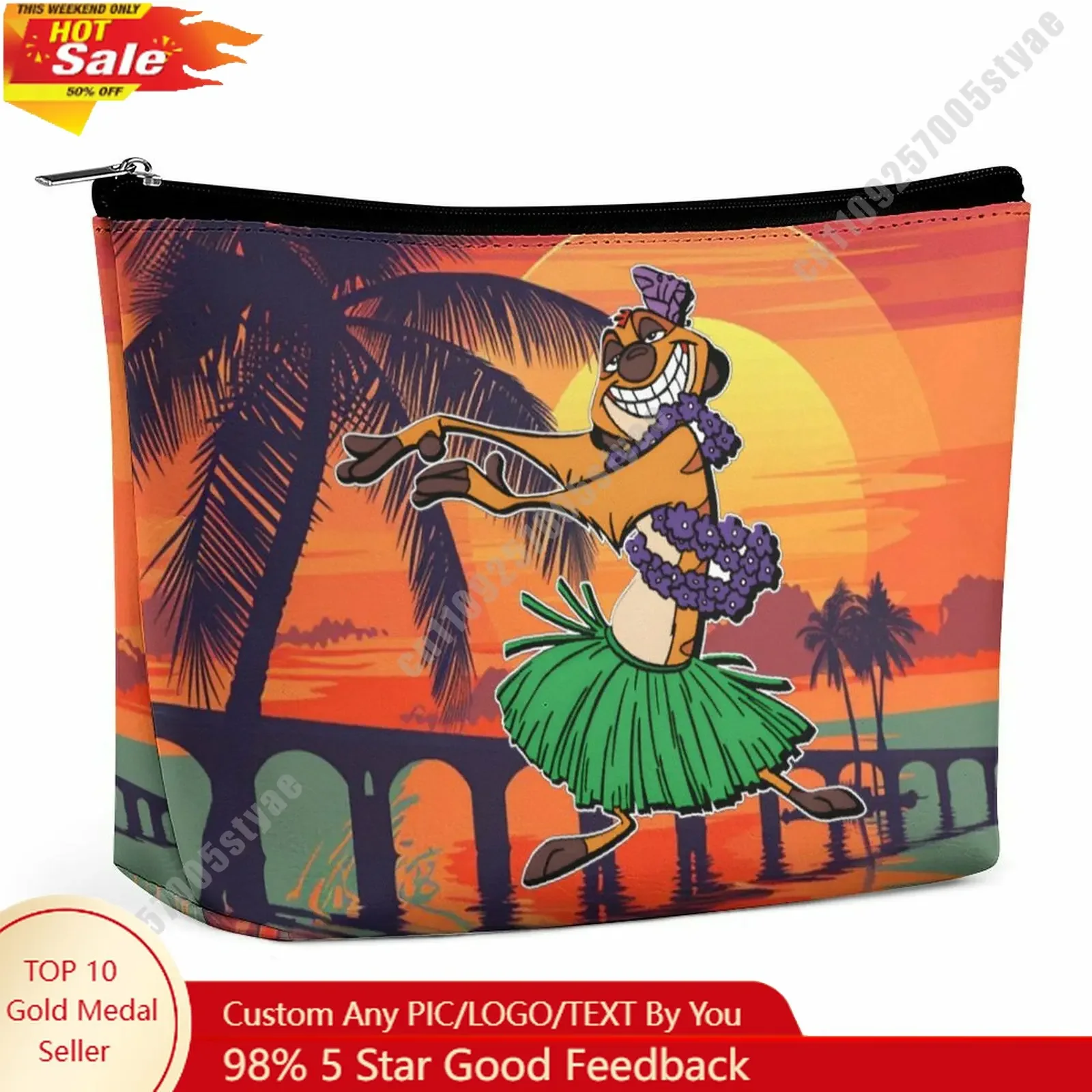 Timon Cosmetic Bag Disney Cartoon Role DIY Customized Graphic Design Personalized Creation Holiday Gift Cosmetic Storage
Timon Cosmetic Bag Disney Cartoon Role DIY Customized Graphic Design Personalized Creation Holiday Gift Cosmetic Storage