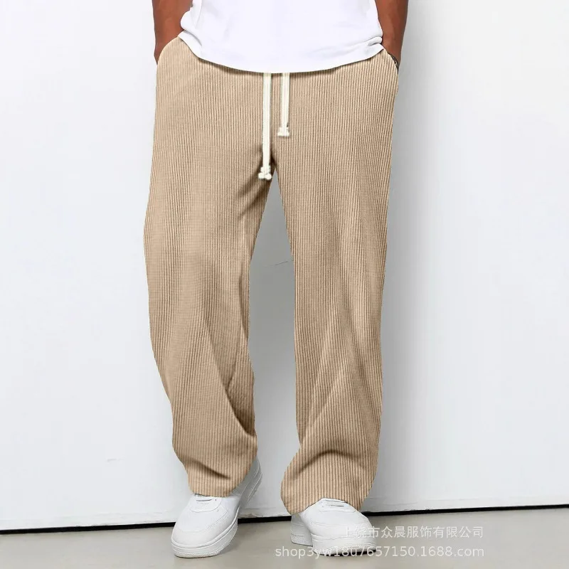 Men Solid Corduroy Drawstring Wide Leg Pants Elastic Waist Loose Casual Autumn Winter Trousers
Men Solid Corduroy Drawstring Wide Leg Pants Elastic Waist Loose Casual Autumn Winter Trousers