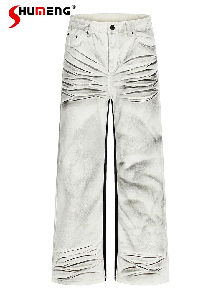 Модные уличные джинсы для мужчин и женщин, осень 202, свободный дизайн, удобные прямые широкие брюки, мужские красивые джинсовые брюки
Модные уличные джинсы для мужчин и женщин, осень 202, свободный дизайн, удобные прямые широкие брюки, мужские красивые джинсовые брюки