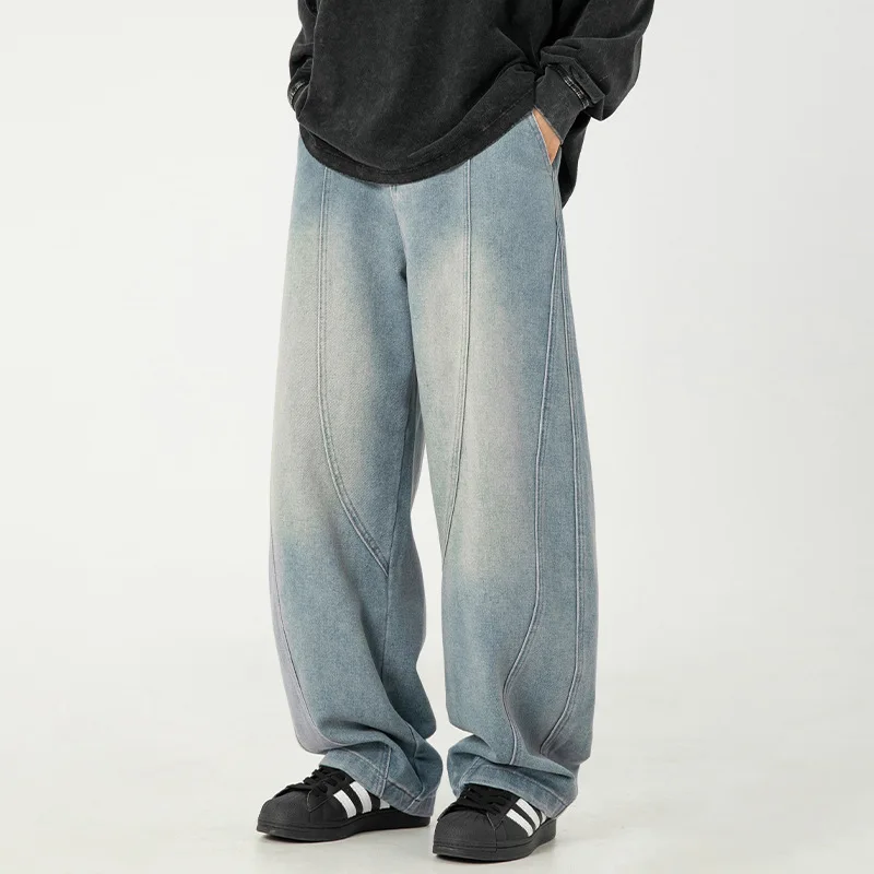 Wide Leg Jeans Men Jean Full Length Denim Pants Fashion Solid Spliced Zipper Fly Loose Pockets Distressed High Street 2025 MGXD
Wide Leg Jeans Men Jean Full Length Denim Pants Fashion Solid Spliced Zipper Fly Loose Pockets Distressed High Street 2025 MGXD