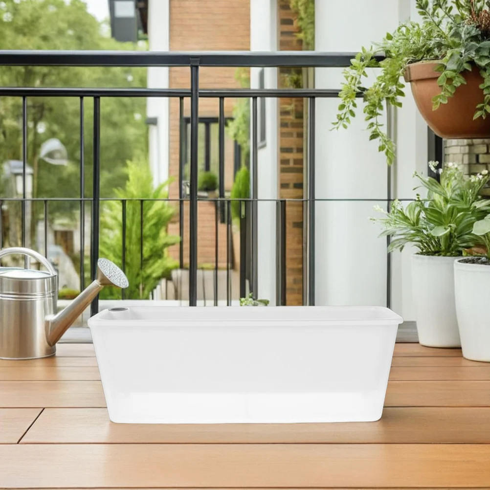 2Pcs Self Watering Rectangular Planter Box Durable Plastic Flower Pots for Balcony Patio Indoor Window Box Planters
2Pcs Self Watering Rectangular Planter Box Durable Plastic Flower Pots for Balcony Patio Indoor Window Box Planters
