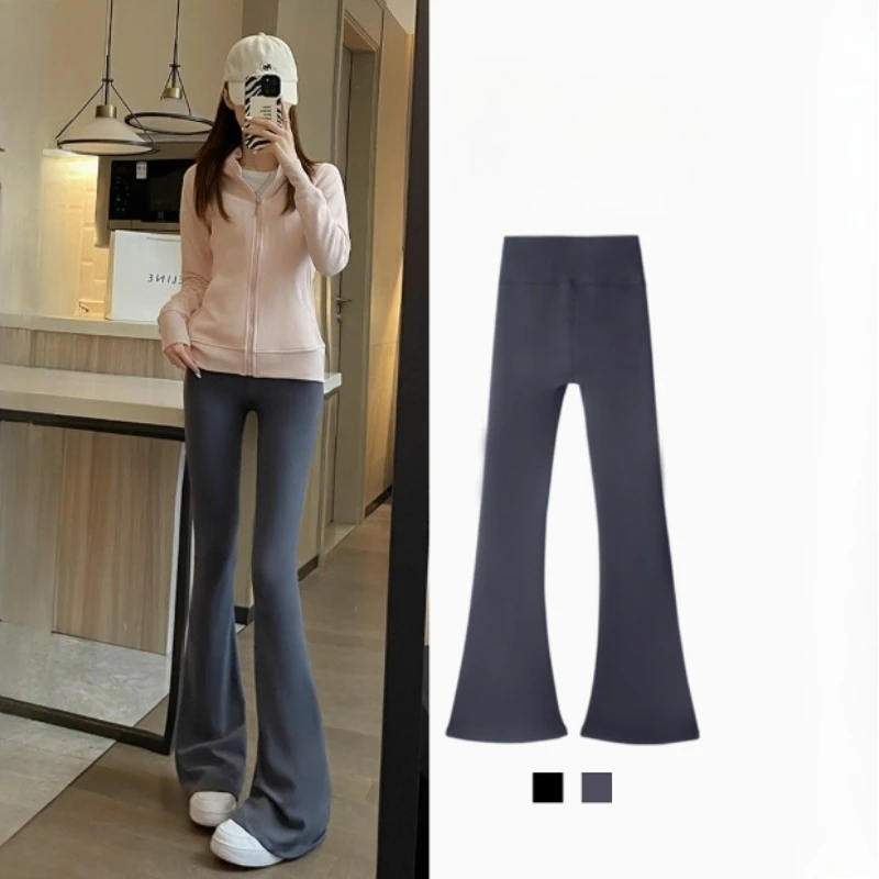 Micro trousers female external wear four seasons 2025 new high-waisted belly lift hip fitness yoga flared trousers 
Micro trousers female external wear four seasons 2025 new high-waisted belly lift hip fitness yoga flared trousers