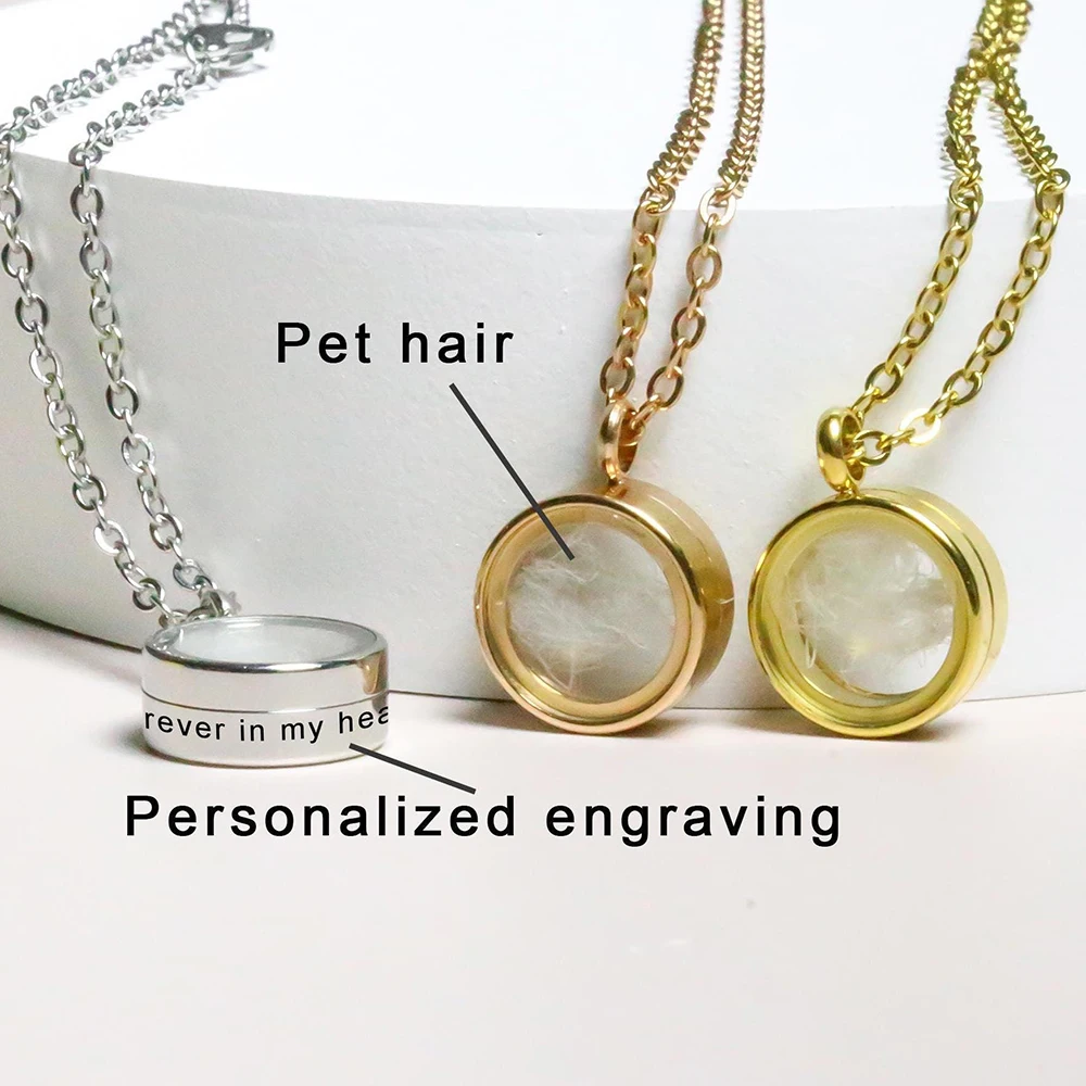 Персонализированное ожерелье-кулон с шерстью питомца, памятное украшение для владельцев собак и кошек, подарок в память о потере питомца
Персонализированное ожерелье-кулон с шерстью питомца, памятное украшение для владельцев собак и кошек, подарок в память о потере питомца