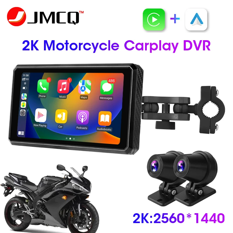 JMCQ 2K Motorcycle DVR IPX7 Waterproof Wireless Carplay Display Screen Portable Motorcycle camera WIFI GPS Dash Cam Auto Monitor
JMCQ 2K Motorcycle DVR IPX7 Waterproof Wireless Carplay Display Screen Portable Motorcycle camera WIFI GPS Dash Cam Auto Monitor