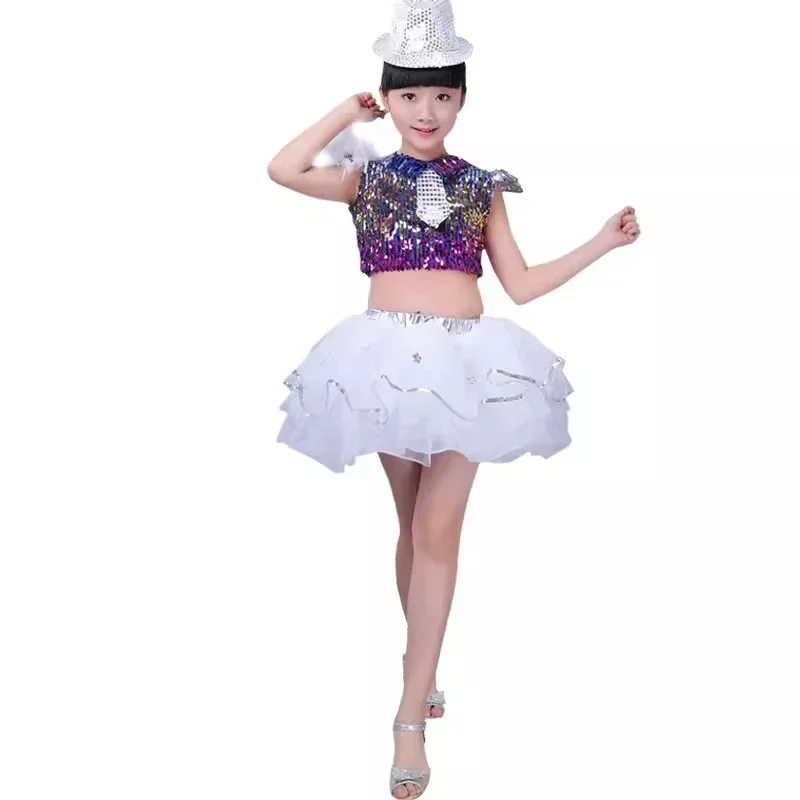 Dance Wear Girls Jazz Dance Street Performance Costumes Children's Modern Dance Model Catwalk Sequin Costumes Skirts
Dance Wear Girls Jazz Dance Street Performance Costumes Children's Modern Dance Model Catwalk Sequin Costumes Skirts
