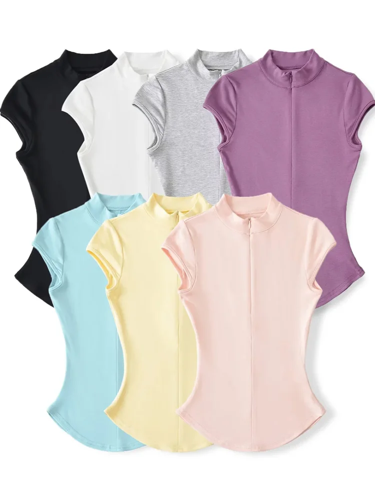 Сексуальный летний топ на молнии с высокой талией и облегающим силуэтом, однотонный, модный, с открытыми плечами
Сексуальный летний топ на молнии с высокой талией и облегающим силуэтом, однотонный, модный, с открытыми плечами