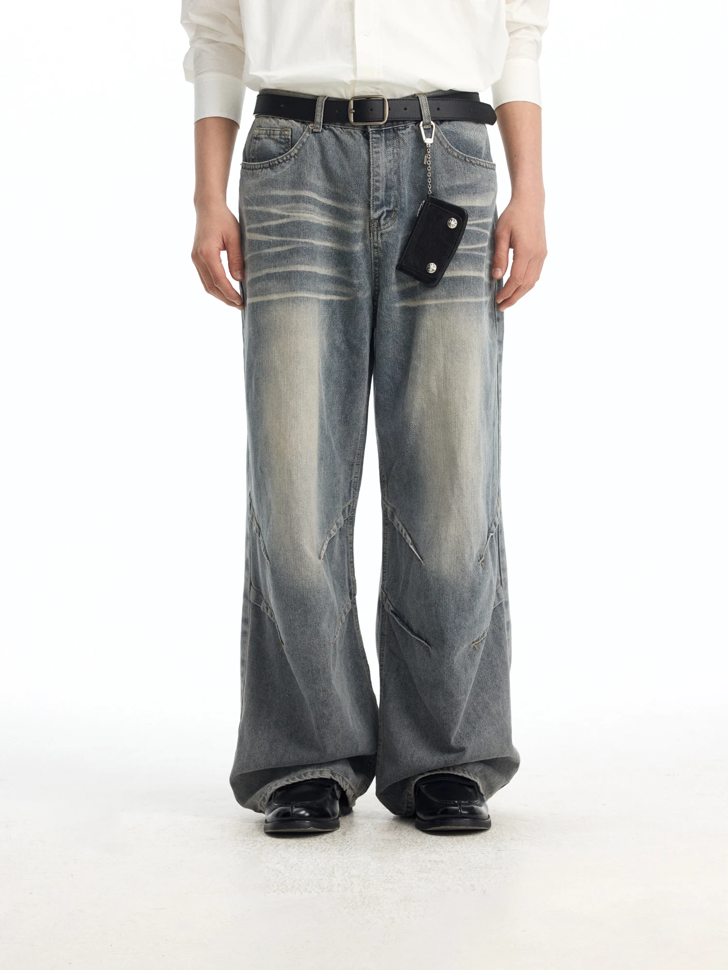 Newjnxs High-Ounce Faded Jeans Straight Leg Wide Leg Pants Men Women Spring Season Comfortable Cotton Polyester Blend
Newjnxs High-Ounce Faded Jeans Straight Leg Wide Leg Pants Men Women Spring Season Comfortable Cotton Polyester Blend