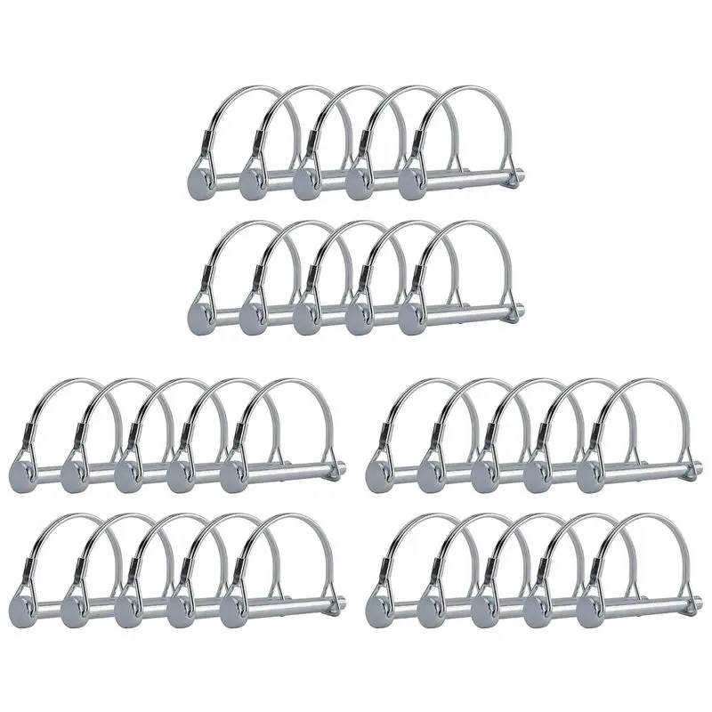 Запорный штифт A84X-30Pcs, 5/16 дюйма, с круглым проволочным фиксатором для прицепов, садовых и сельскохозяйственных машин
Запорный штифт A84X-30Pcs, 5/16 дюйма, с круглым проволочным фиксатором для прицепов, садовых и сельскохозяйственных машин