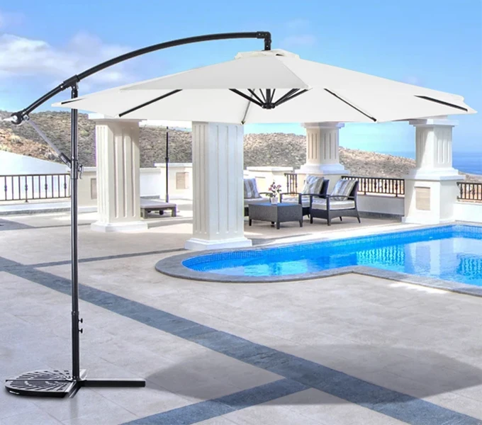 Waterproof Iron Outdoor Restaurant Umbrella Hanging Banana Sun Canvas Parasol for Garden Beach Courtyard Gym for Beach Gym
Waterproof Iron Outdoor Restaurant Umbrella Hanging Banana Sun Canvas Parasol for Garden Beach Courtyard Gym for Beach Gym