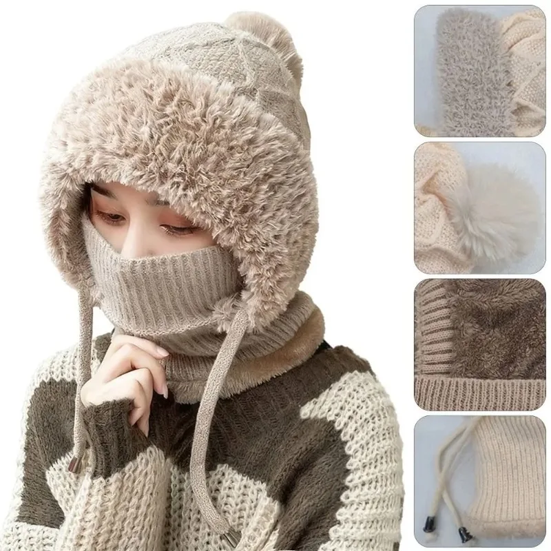 Модная ветрозащитная зимняя шапка, теплая вязаная Балаклава, лыжная маска, утеплитель для шеи, защита ушей, пуловер, кепка для велоспорта
Модная ветрозащитная зимняя шапка, теплая вязаная Балаклава, лыжная маска, утеплитель для шеи, защита ушей, пуловер, кепка для велоспорта