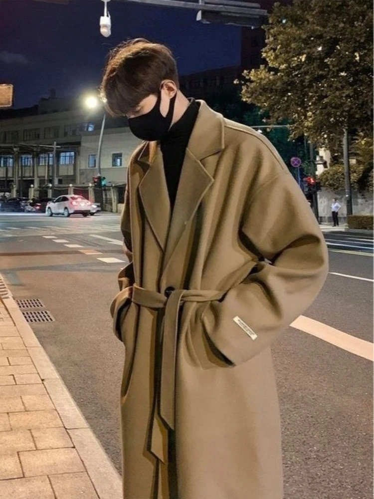 Men's Winter Trench Coat Korean Style Thickened Woolen Overcoat Extended Length British Design Ins Style Warmth
Men's Winter Trench Coat Korean Style Thickened Woolen Overcoat Extended Length British Design Ins Style Warmth