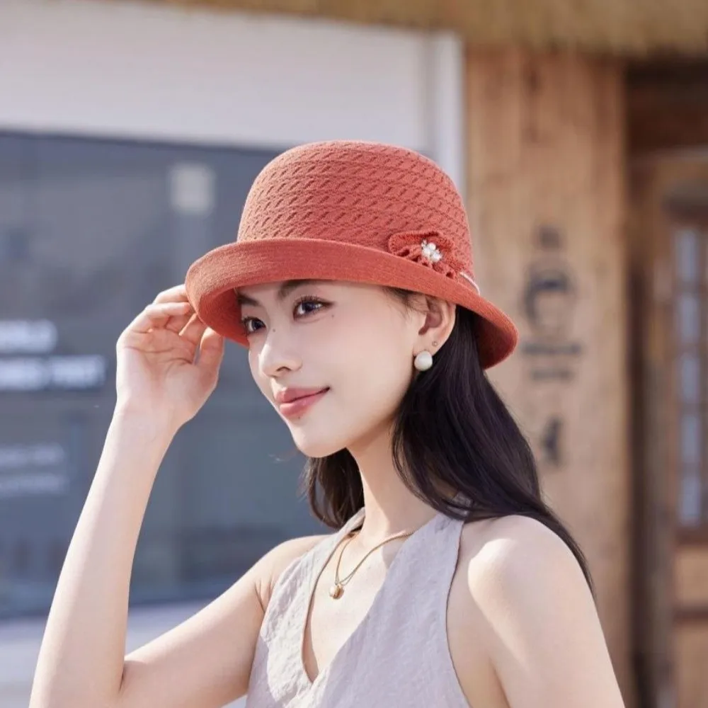 Trendy Round-Top Sun Hat Polyester Pearl Middle-aged Mother Hat Flowers Elegant Bucket Hat Beach
Trendy Round-Top Sun Hat Polyester Pearl Middle-aged Mother Hat Flowers Elegant Bucket Hat Beach