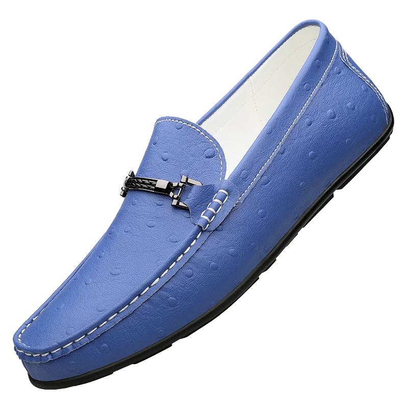 Men's Ostrich Print Loafers, Metal Buckle Slip On Driving Shoes, Lightweight Non-slip Casual Moccasins for Men
Men's Ostrich Print Loafers, Metal Buckle Slip On Driving Shoes, Lightweight Non-slip Casual Moccasins for Men