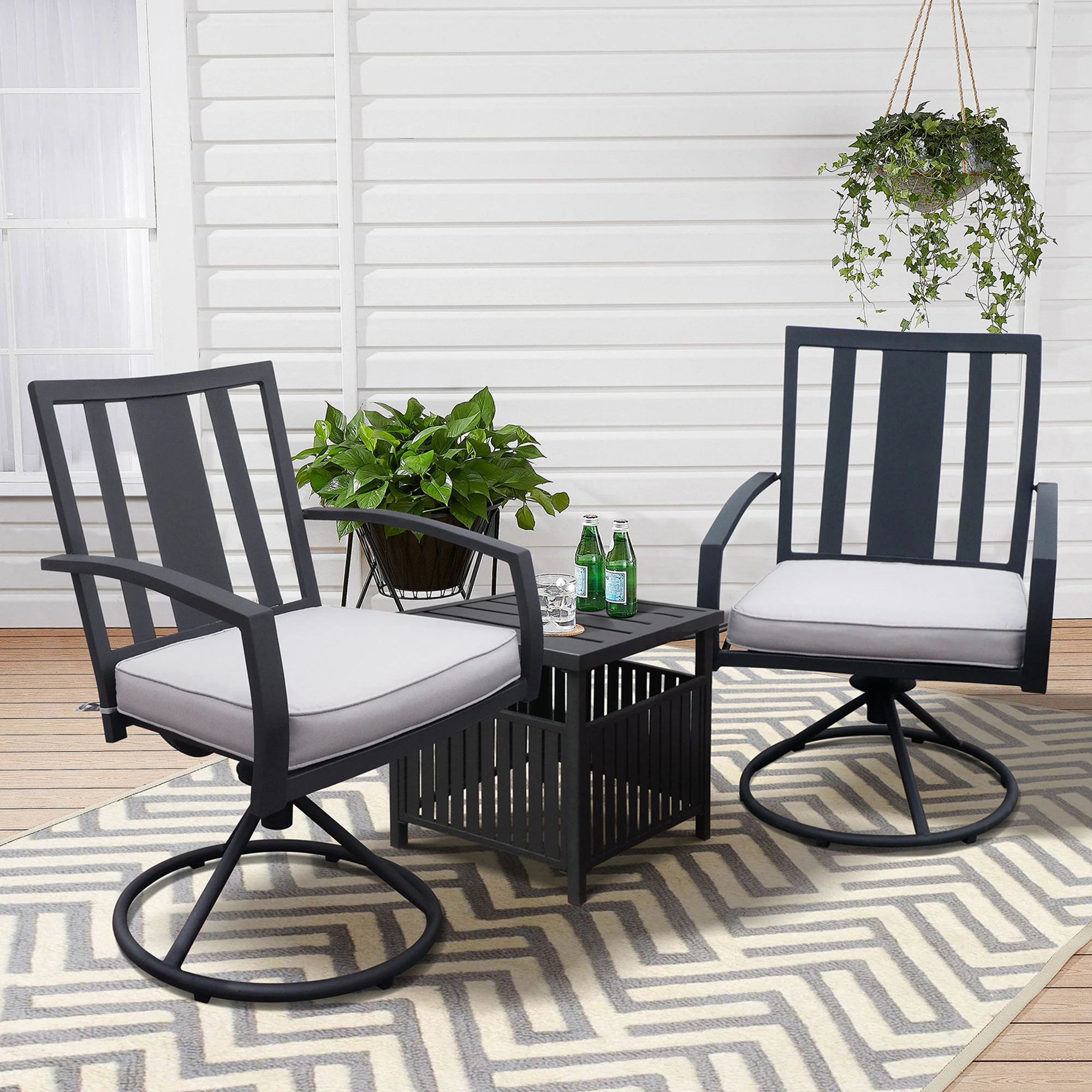 Patio Steel Bistro Dining Table with Umbrella Hole,Outdoor Leisure Coffee Table, Square Umbrella Table for Porch,Backyard,Garden
Patio Steel Bistro Dining Table with Umbrella Hole,Outdoor Leisure Coffee Table, Square Umbrella Table for Porch,Backyard,Garden