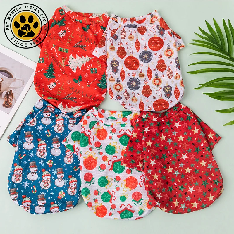 Funny Dog Shirts Cat Vest Puppy Clothing Pet Luxury Dog Clothes Christmas Patterns Dog designer clothes Dog clothes summer 
Funny Dog Shirts Cat Vest Puppy Clothing Pet Luxury Dog Clothes Christmas Patterns Dog designer clothes Dog clothes summer