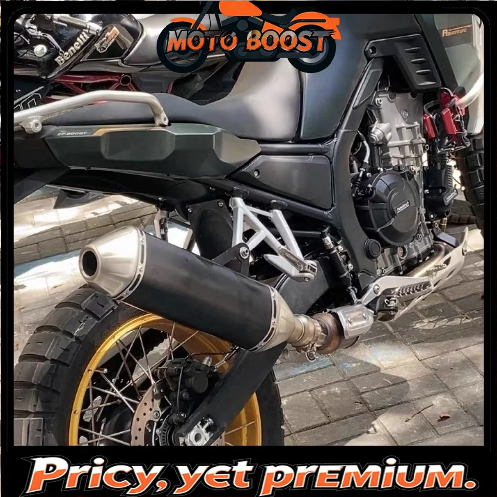 Exhaust tailpipe with detachable muffler for KOVE 800X motorcycle modification - non-destructive installation accessories.
Exhaust tailpipe with detachable muffler for KOVE 800X motorcycle modification - non-destructive installation accessories.
