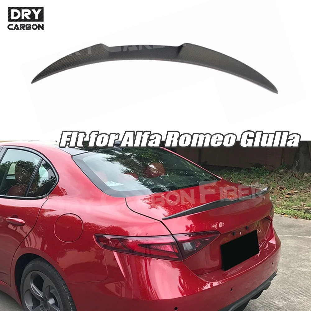 Real Carbon Fiber Car Rear Spoiler FRP Prime Trunk Lip Wing Boot Bumper for Alfa Romeo Giulia Sedan 4 Door 2015-2017
Real Carbon Fiber Car Rear Spoiler FRP Prime Trunk Lip Wing Boot Bumper for Alfa Romeo Giulia Sedan 4 Door 2015-2017