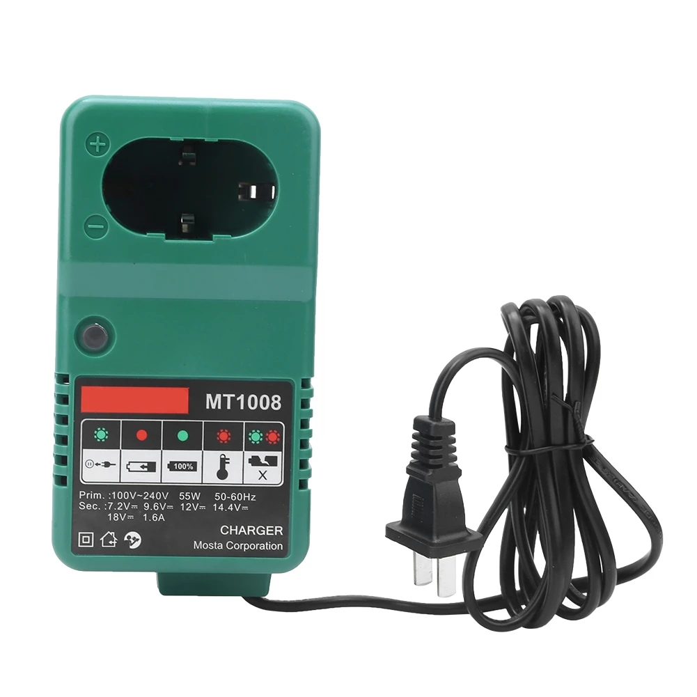 MT1008 Universal Electric Drill Battery Charger 7.2/9.6/12/14.4/18V
MT1008 Universal Electric Drill Battery Charger 7.2/9.6/12/14.4/18V