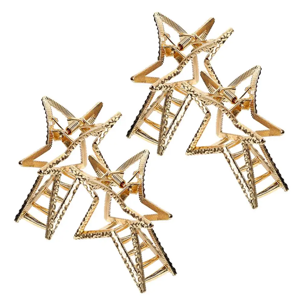 4 pcs Star Hair Clips Women Jaw Claw Zinc Alloy Grip Accessories for Girls Thin Hair Styling Tool Decorative Metal
4 pcs Star Hair Clips Women Jaw Claw Zinc Alloy Grip Accessories for Girls Thin Hair Styling Tool Decorative Metal