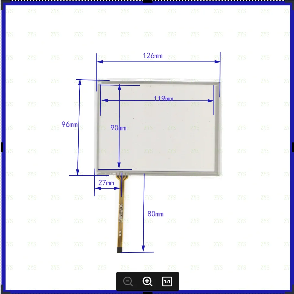 100PCS/LOT ZhiYuSun M5606A 5.6inch 4-wire resistive 126*96 Touch Panel compatible Navigator TOUCH SCREEN 126mm*96mm
100PCS/LOT ZhiYuSun M5606A 5.6inch 4-wire resistive 126*96 Touch Panel compatible Navigator TOUCH SCREEN 126mm*96mm
