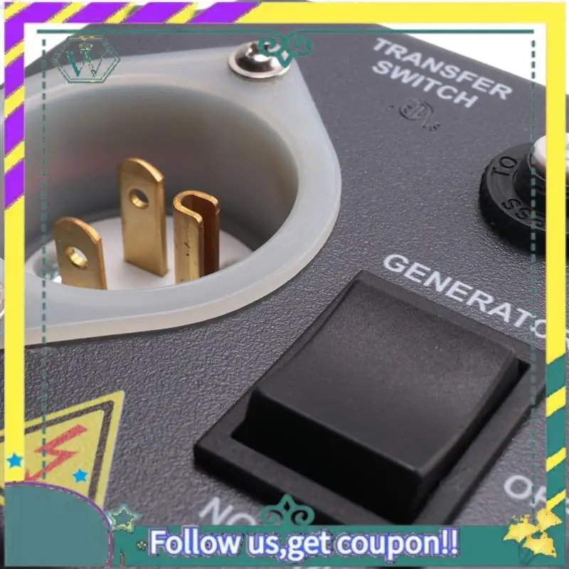 Upgraded Generator Transfer Switch Weatherproof Transfer Switch Pre-Wired With Circuit Breaker For RV, 15A 125V US Plug Easy To
Upgraded Generator Transfer Switch Weatherproof Transfer Switch Pre-Wired With Circuit Breaker For RV, 15A 125V US Plug Easy To
