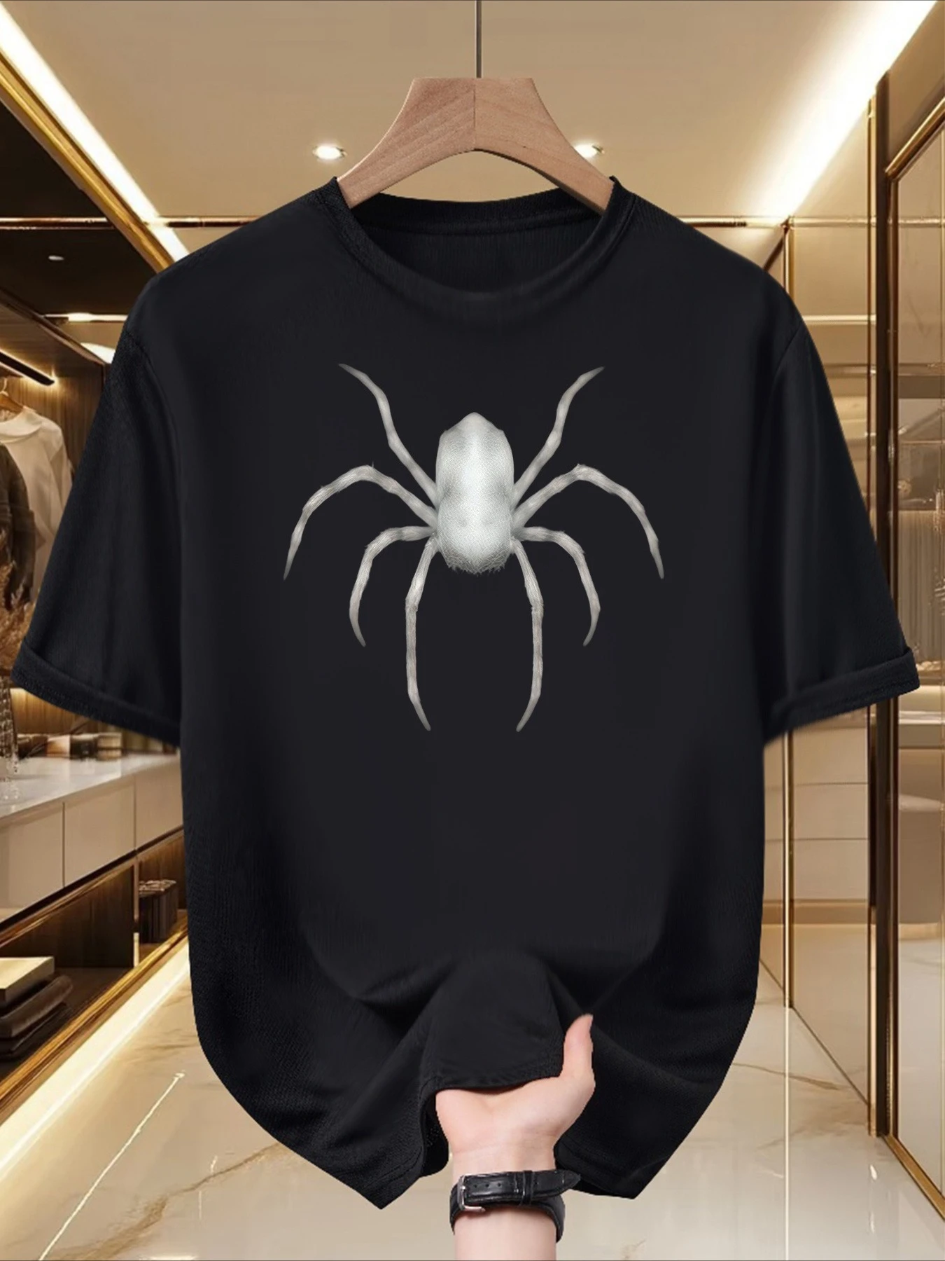 Summer Men's Pure Cotton Spider Print T-shirt Casual Stylish Loose and Breathable Suitable for Everyday Wear
Summer Men's Pure Cotton Spider Print T-shirt Casual Stylish Loose and Breathable Suitable for Everyday Wear