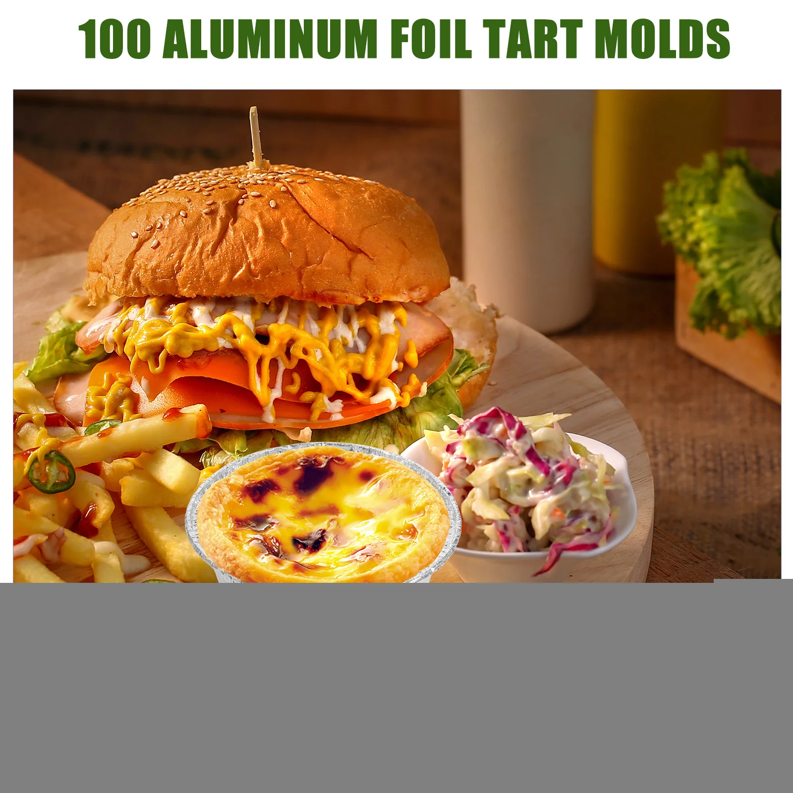 100 Pcs Foil Baking Molds Heavy Duty Baking Cups Round Silver Disposable Foil Cups Oven Safe Round Egg Tart Molds Disposable
100 Pcs Foil Baking Molds Heavy Duty Baking Cups Round Silver Disposable Foil Cups Oven Safe Round Egg Tart Molds Disposable