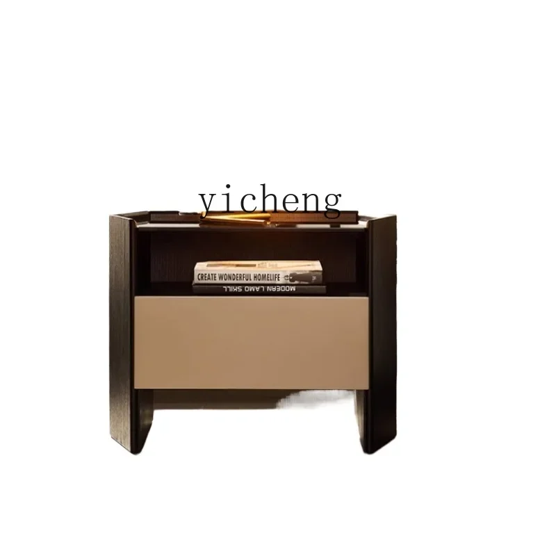 Zf Minimalist Designer Model Bedside Table Bedroom Bedside Storage Wood Grain Cabinet
Zf Minimalist Designer Model Bedside Table Bedroom Bedside Storage Wood Grain Cabinet