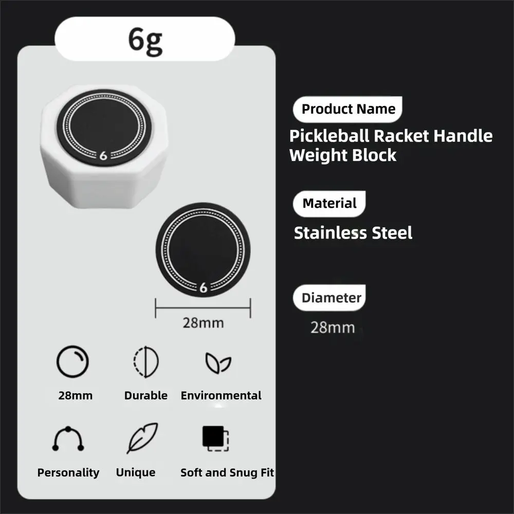 Adjustable Pickleball Paddle Handle Weight Increase Strength Enhance Rotation 28 mm Balance Weight Kit Shock Absorption
Adjustable Pickleball Paddle Handle Weight Increase Strength Enhance Rotation 28 mm Balance Weight Kit Shock Absorption