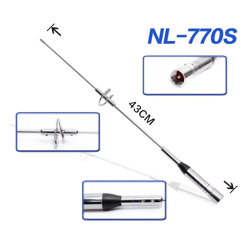 Nagoya NL-770S Dual Band Mobile Radio Antenna VHF/UHF 144/430MHz 150W NL770S Car Radio Antenna for Mobile Car Ham Walkie Talkie
Nagoya NL-770S Dual Band Mobile Radio Antenna VHF/UHF 144/430MHz 150W NL770S Car Radio Antenna for Mobile Car Ham Walkie Talkie
