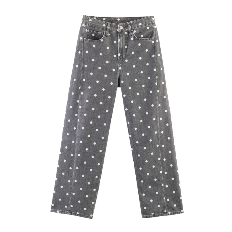 SuperAen 2026 Summer New European and American Style Women's Fashion Casual Loose High Waist Dot Denim Long Pants
SuperAen 2026 Summer New European and American Style Women's Fashion Casual Loose High Waist Dot Denim Long Pants