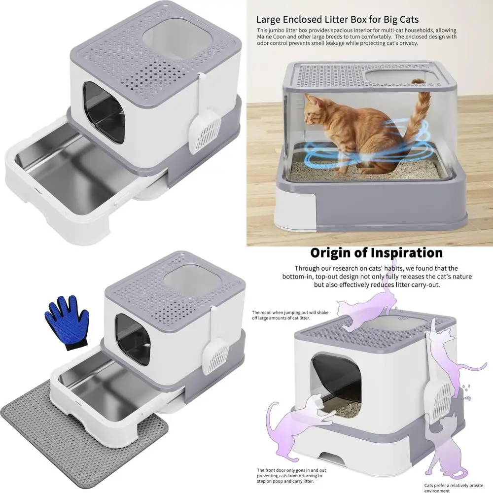 Большой герметичный ящик для кошачьего туалета из нержавеющей стали без запаха — серый XL — идеально подходит для домашних кошек и владельцев домашних животных
Большой герметичный ящик для кошачьего туалета из нержавеющей стали без запаха — серый XL — идеально подходит для домашних кошек и владельцев домашних животных