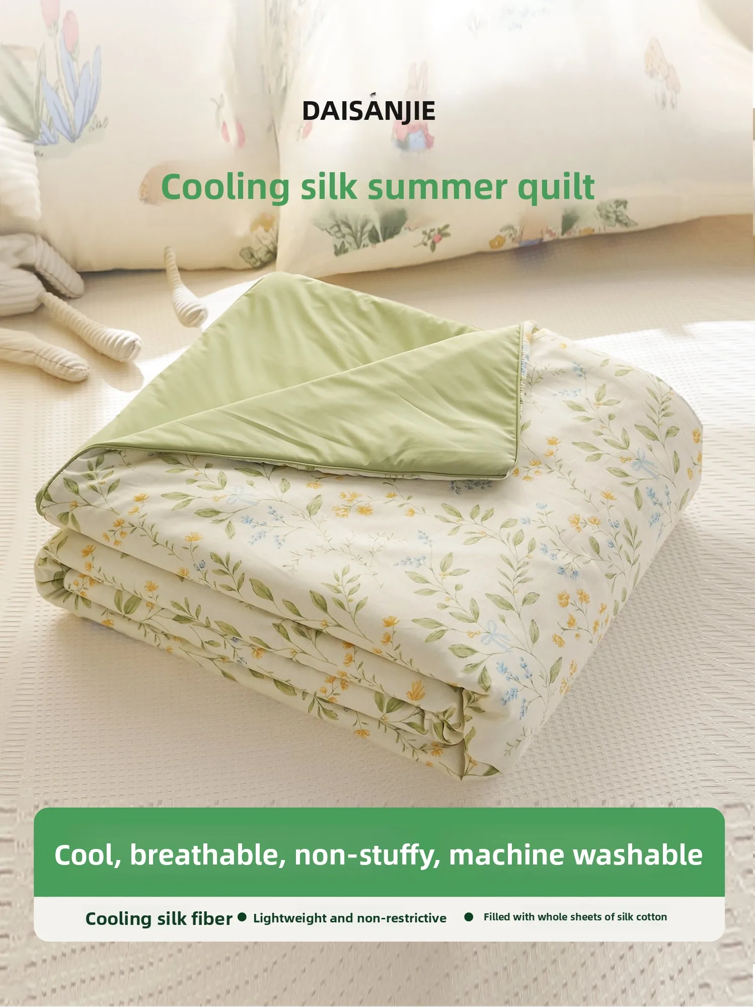 Cooling Silk Air Conditioner Quilt Thin Model Summer Washable Home Bedroom Single Double Bed Lightweight Cool Quilt
Cooling Silk Air Conditioner Quilt Thin Model Summer Washable Home Bedroom Single Double Bed Lightweight Cool Quilt