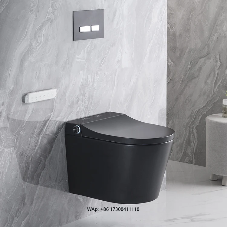 Modern Bathroom Ceramic Wall Mount Drain Wc Toilet Bowl Intelligent Matt Black Wall Hung Smart Toilet With Tank
Modern Bathroom Ceramic Wall Mount Drain Wc Toilet Bowl Intelligent Matt Black Wall Hung Smart Toilet With Tank