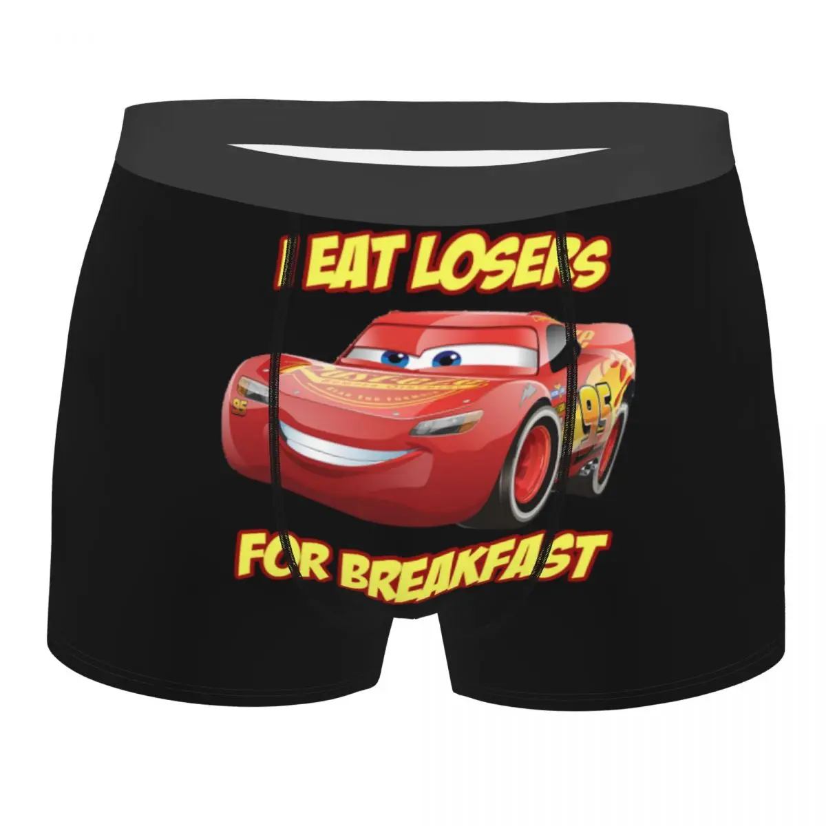 Крутые трусы-боксеры с изображением мультяшного персонажа Лайтнинг Маккуин, мужские эластичные трусы-боксеры, нижнее белье
Крутые трусы-боксеры с изображением мультяшного персонажа Лайтнинг Маккуин, мужские эластичные трусы-боксеры, нижнее белье