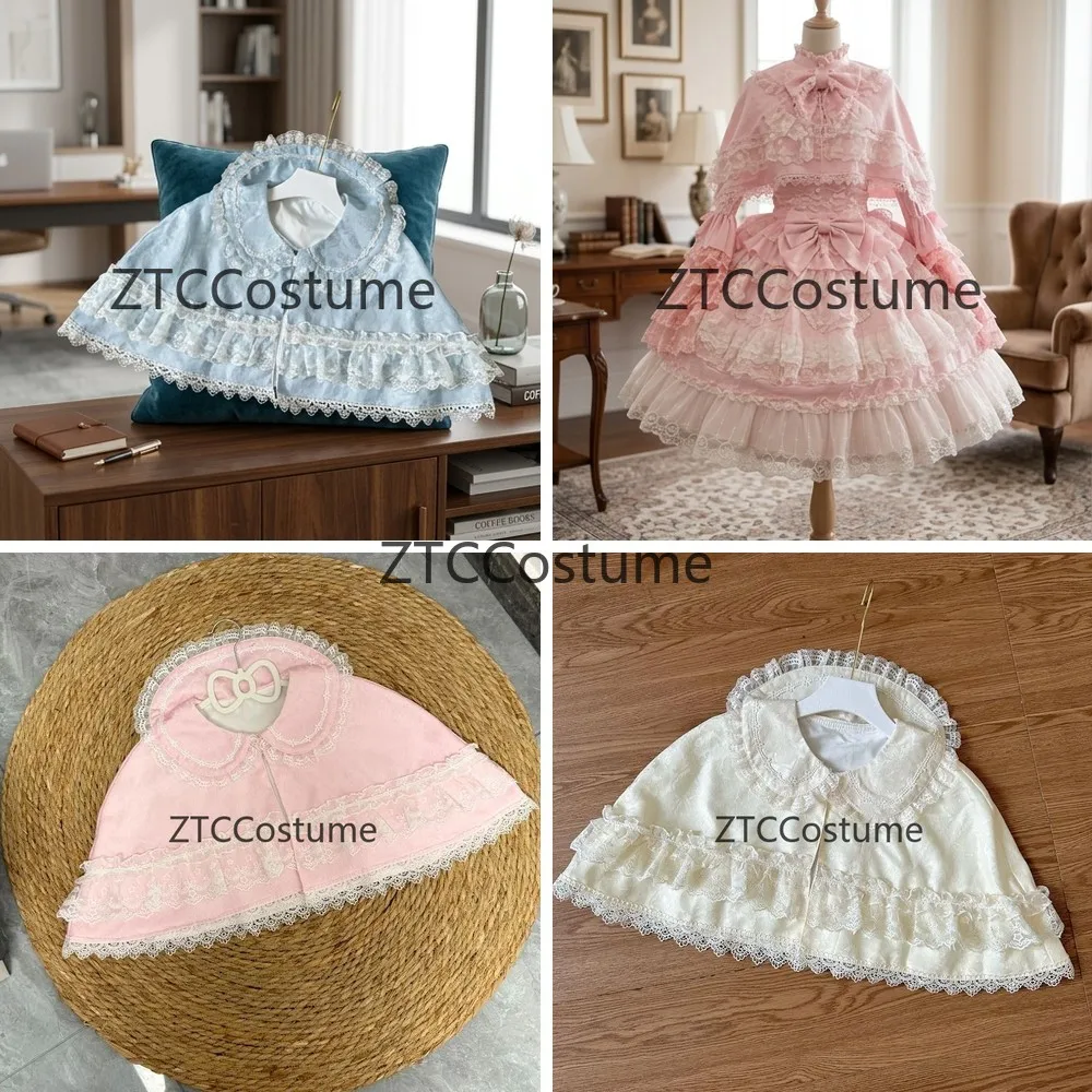 Japanese Lolita Cosplay Cloak Vintage Kawaii Princess Blouse with Lace Up Ruffle Short Shawl JSK Cute Sweet Style
Japanese Lolita Cosplay Cloak Vintage Kawaii Princess Blouse with Lace Up Ruffle Short Shawl JSK Cute Sweet Style