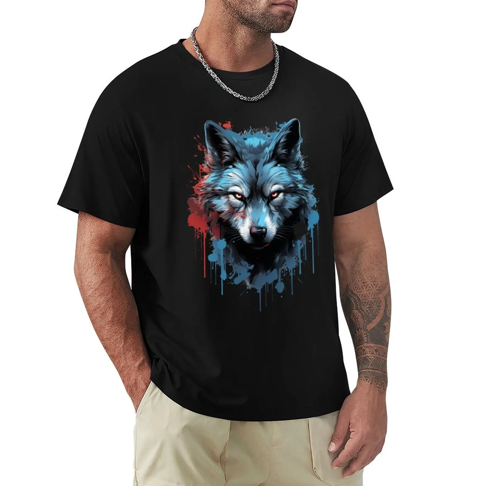 Graffiti Wolf T-Shirt football t shirt plus size clothes tees graphic tee shirt Men's t-shirts
Graffiti Wolf T-Shirt football t shirt plus size clothes tees graphic tee shirt Men's t-shirts
