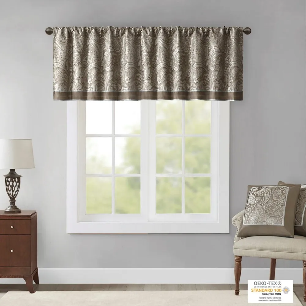 Jacquard Window Valance Blue/Brown 50x18" curtains for living room luxury
Jacquard Window Valance Blue/Brown 50x18" curtains for living room luxury