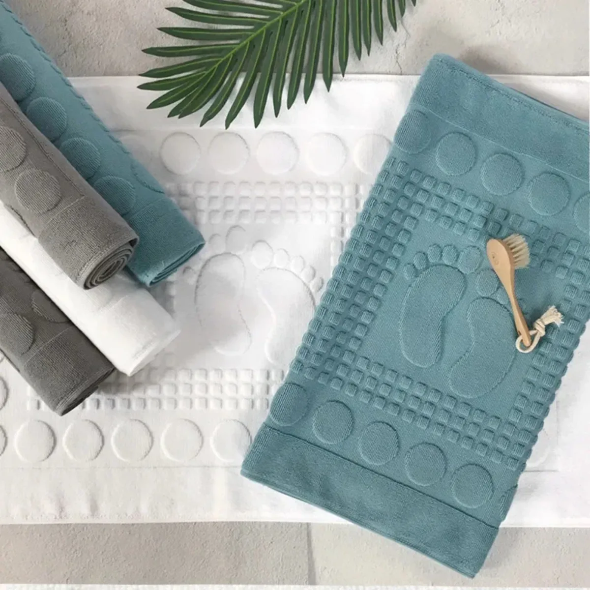 Non-slip Hotel Floor Towel Bath Mat 100% Cotton 50*80cm Quick Dry SPA Shower Room White Anti-skid Blue Bathtub Carpet
Non-slip Hotel Floor Towel Bath Mat 100% Cotton 50*80cm Quick Dry SPA Shower Room White Anti-skid Blue Bathtub Carpet