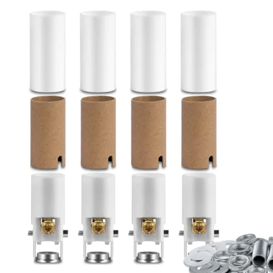 E12 Ceramic Candelabra Socket, E12 Light Bulb Socket with Pipe Fixing Bracket, Candelabra Base Bulb Lamp Holder with White Cand
E12 Ceramic Candelabra Socket, E12 Light Bulb Socket with Pipe Fixing Bracket, Candelabra Base Bulb Lamp Holder with White Cand