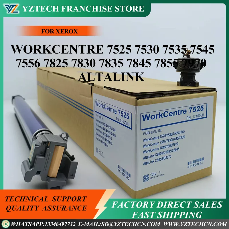 Cartridge WC7530 Drum Unit for Xerox WorkCentre 7525 7530 7535 7545 7556 7830 7835 7845 7855 WC7525 WC7535 Kit
Cartridge WC7530 Drum Unit for Xerox WorkCentre 7525 7530 7535 7545 7556 7830 7835 7845 7855 WC7525 WC7535 Kit