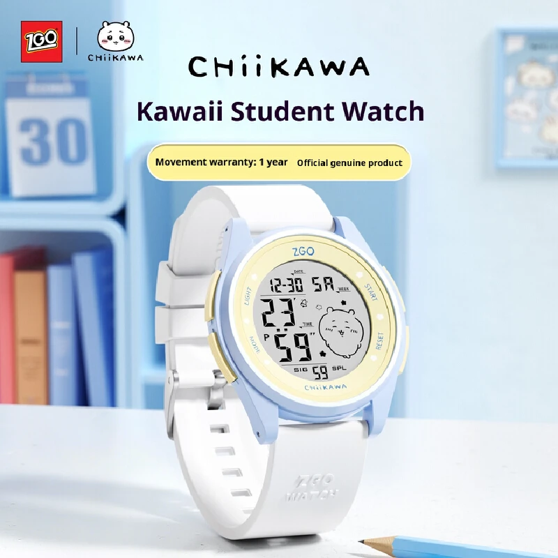 ZGO Chiikawa Digital Sports Watch 50M Waterproof LED Night Light Simple Dial Precise Movement Timer Calendar Alarm
ZGO Chiikawa Digital Sports Watch 50M Waterproof LED Night Light Simple Dial Precise Movement Timer Calendar Alarm