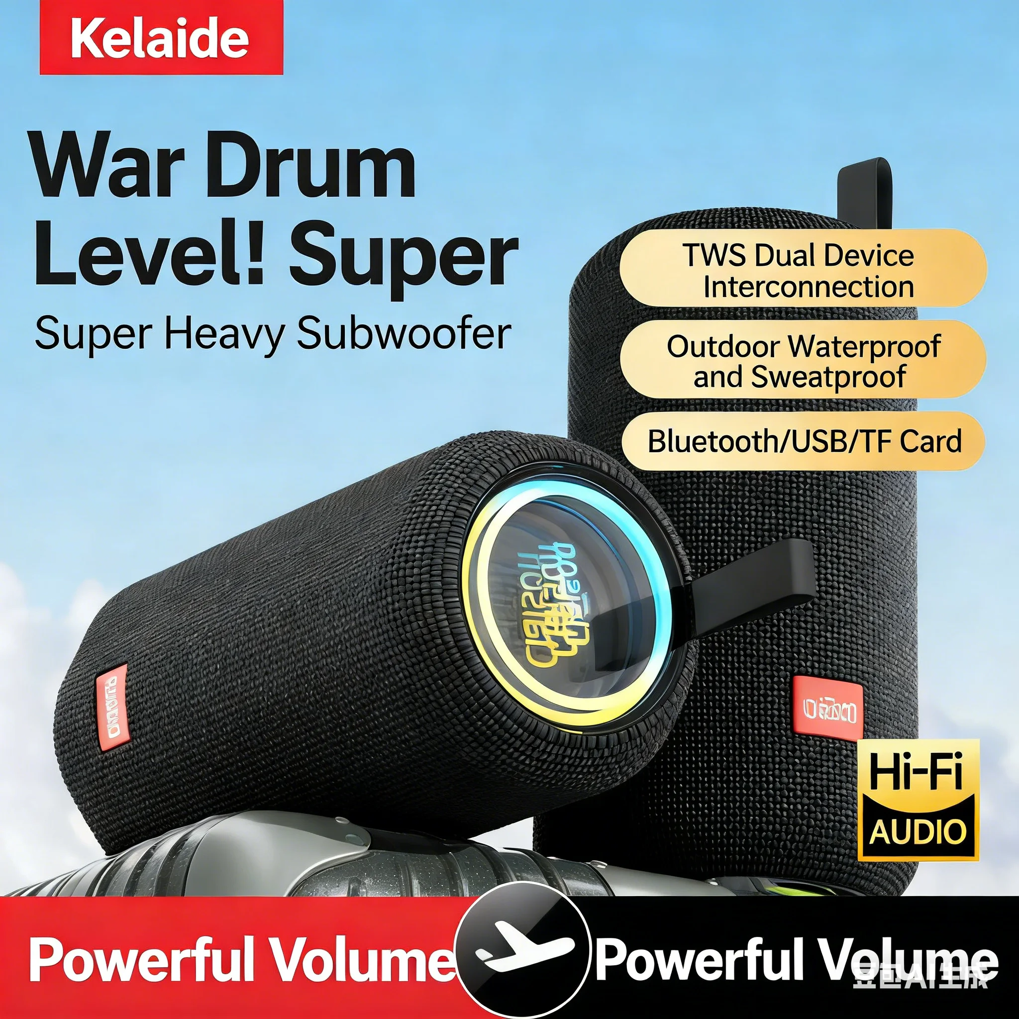 Портативные Bluetooth-колонки мощностью 100 Вт, мобильный музыкальный зал с объемным звуком Hi-Fi, динамическое освещение RGB, водонепроницаемость IP5 для улицы/в помещении
Портативные Bluetooth-колонки мощностью 100 Вт, мобильный музыкальный зал с объемным звуком Hi-Fi, динамическое освещение RGB, водонепроницаемость IP5 для улицы/в помещении